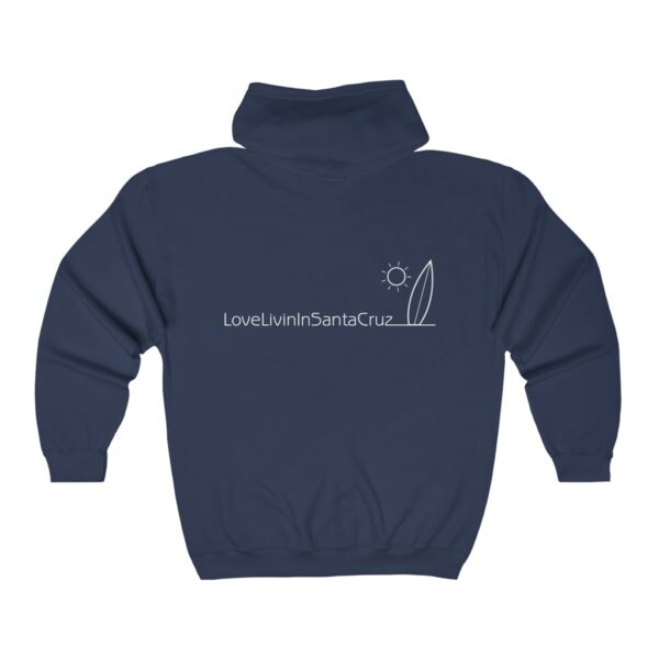 Unisex Heavy Blend Full Zip Hooded Sweatshirt Love Livin In Santa Cruz - Image 2