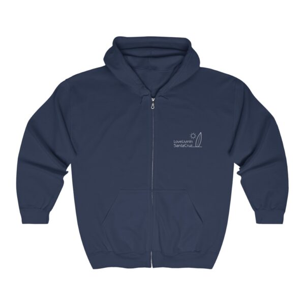 Unisex Heavy Blend Full Zip Hooded Sweatshirt Love Livin In Santa Cruz