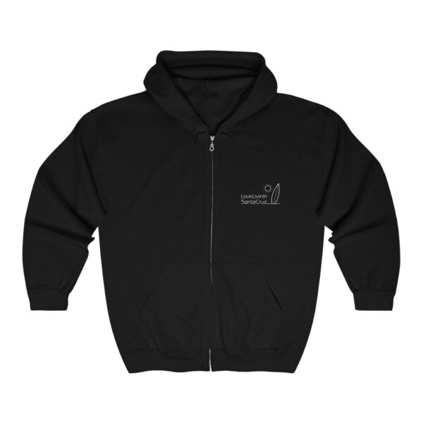 Unisex Heavy Blend Full Zip Hooded Sweatshirt Love Livin In Santa Cruz - Image 3