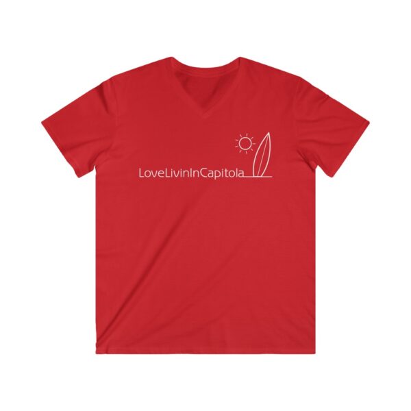 Men's Fitted V-Neck Short Sleeve Tee Love Livin In Capitola