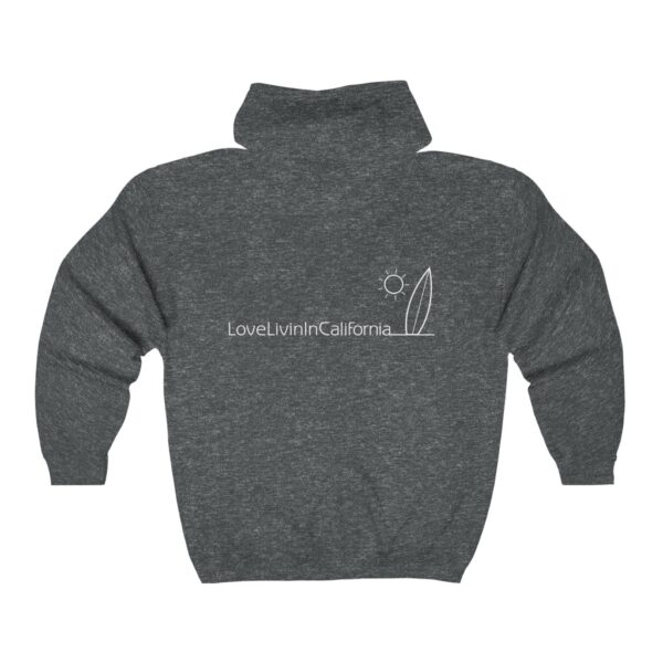 Unisex Heavy Blend Full Zip Hooded Sweatshirt Love Livin In California - Image 6