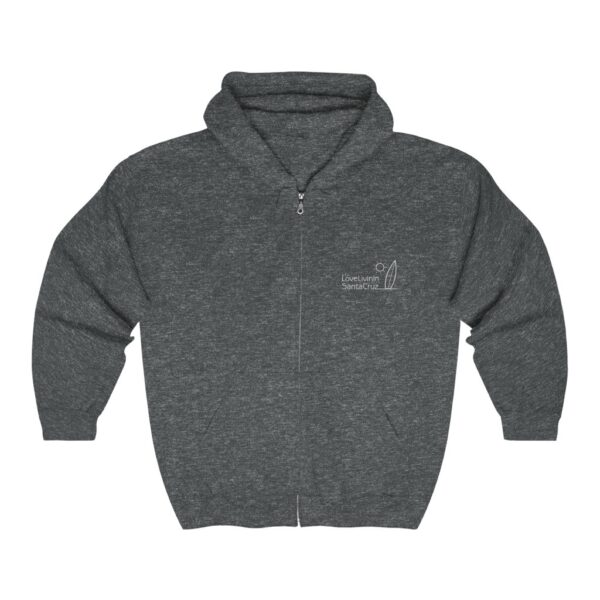 Unisex Heavy Blend Full Zip Hooded Sweatshirt Love Livin In Santa Cruz - Image 7