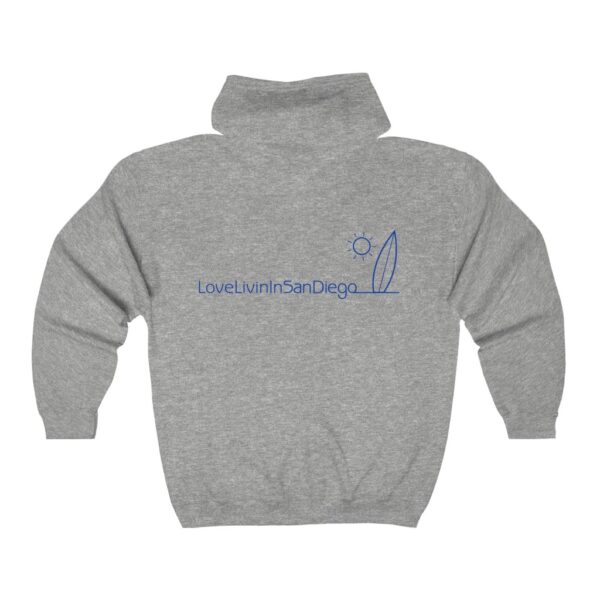 Unisex Heavy Blend Full Zip Hooded Sweatshirt Love Livin In San Diego - Image 4