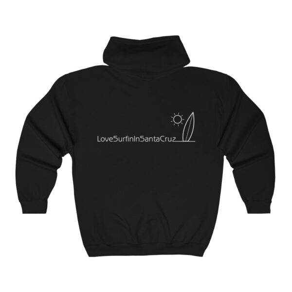 Unisex Heavy Blend Full Zip Hooded Sweatshirt Love Surfin In Santa Cruz - Image 4