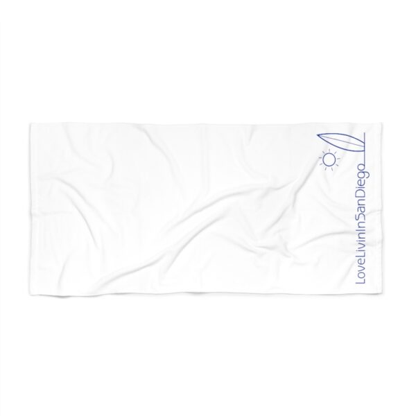 Beach Towel White Love Livin In San Diego