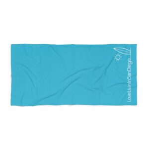 Beach Towel Light Blue Love Livin In San Diego
