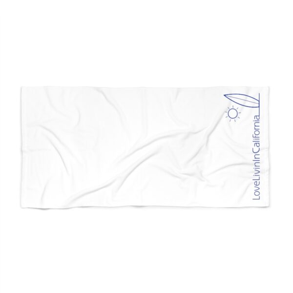 Beach Towel White Love Livin In California