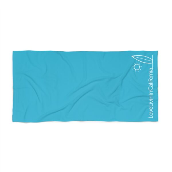 Beach Towel Light Blue Love Livin In California