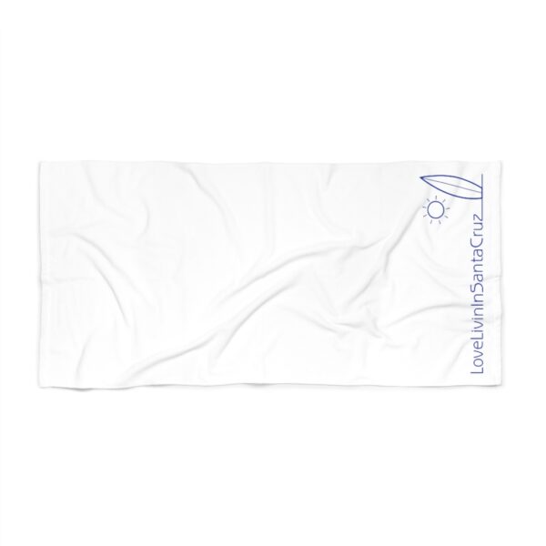 Beach Towel White Love Livin In Santa Cruz - Image 2