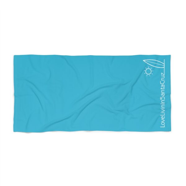 Beach Towel Light Blue Love Livin In Santa Cruz