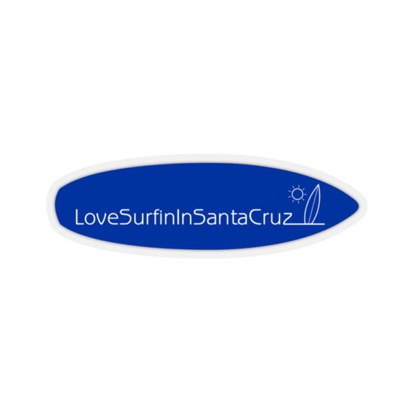 Surfboard Shaped Stickers Love Surfin In Santa Cruz