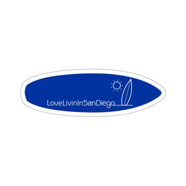 Surfboard Shaped Stickers Love Livin In San Diego - Image 9