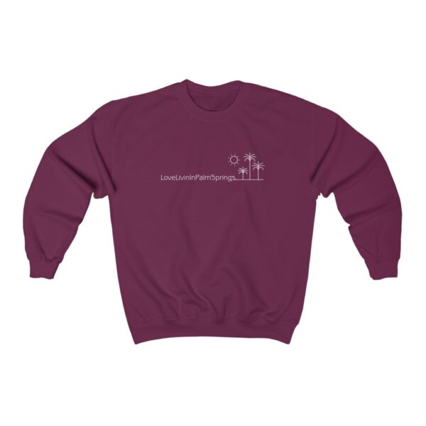 Unisex Heavy Blend Crewneck Sweatshirt Love Livin In Palm Springs - Image 9