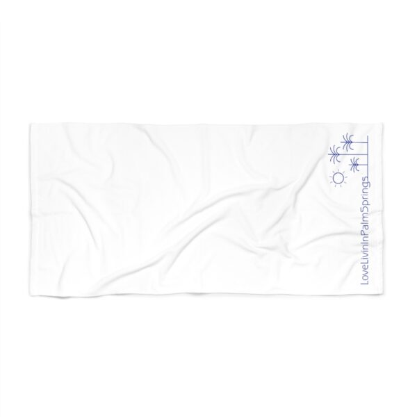 Beach Towel White Love Livin In Palm Springs - Image 2