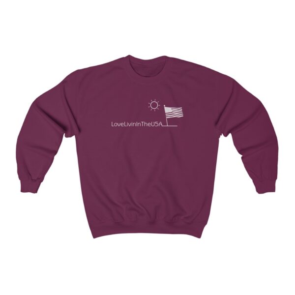 Unisex Heavy Blend Crewneck Sweatshirt Love Livin In The USA - Image 9