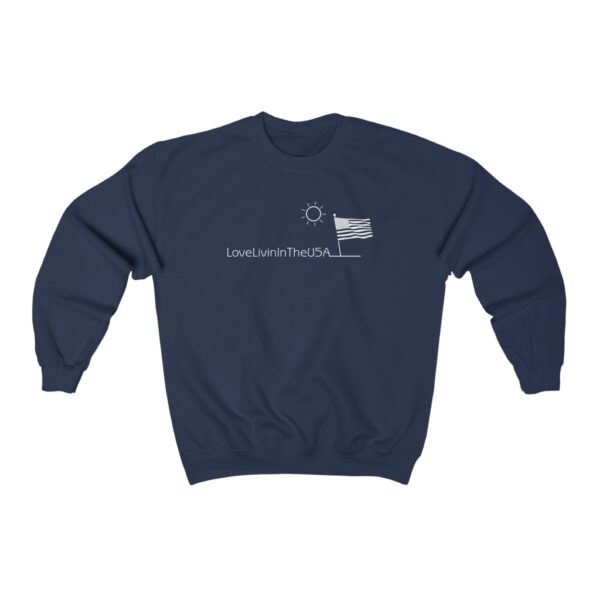 Unisex Heavy Blend Crewneck Sweatshirt Love Livin In The USA - Image 7