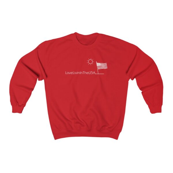Unisex Heavy Blend Crewneck Sweatshirt Love Livin In The USA - Image 10