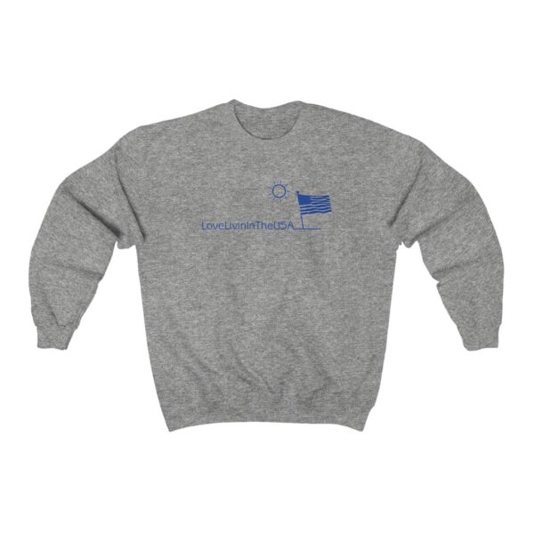 Unisex Heavy Blend Crewneck Sweatshirt Love Livin In The USA - Image 4