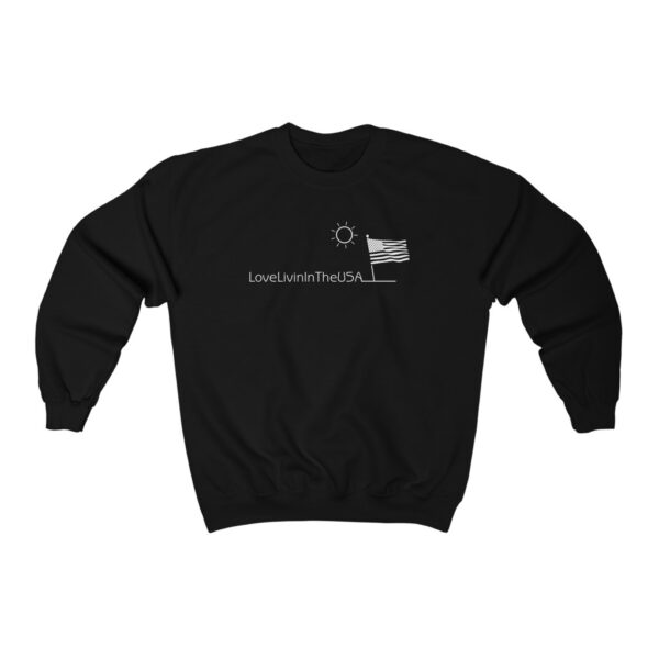 Unisex Heavy Blend Crewneck Sweatshirt Love Livin In The USA - Image 3
