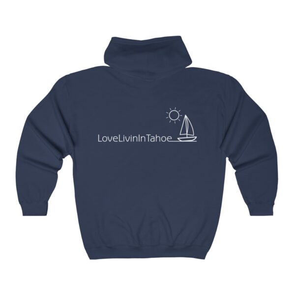 Unisex Heavy Blend Full Zip Hooded Sweatshirt Love Livin In Tahoe - Image 2