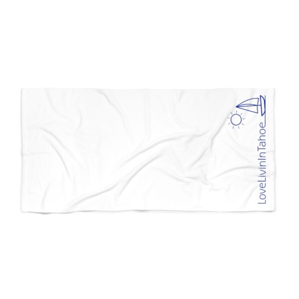Beach Towel White Love Livin In Tahoe