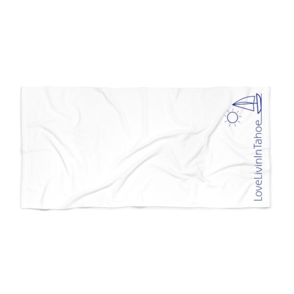 Beach Towel White Love Livin In Tahoe - Image 2