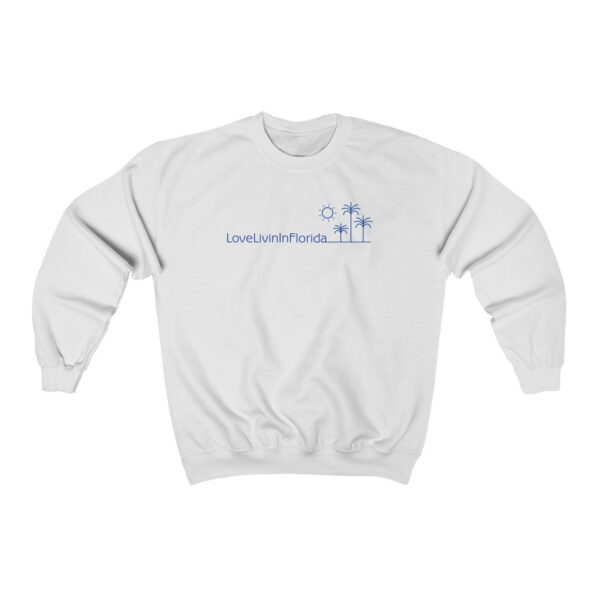 Unisex Heavy Blend Crewneck Sweatshirt Love Livin In Florida Palm Trees - Image 3