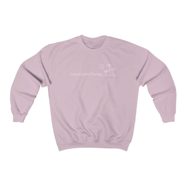 Unisex Heavy Blend Crewneck Sweatshirt Love Livin In Florida Palm Trees - Image 15
