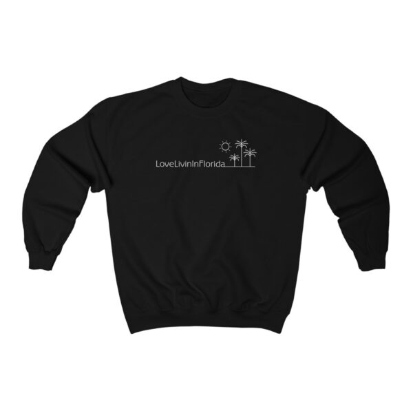 Unisex Heavy Blend Crewneck Sweatshirt Love Livin In Florida Palm Trees - Image 5