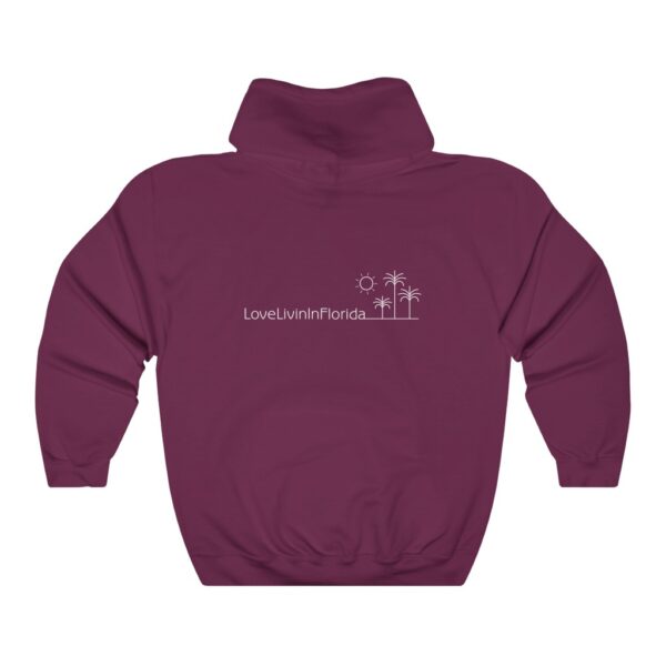 Unisex Heavy Blend Hooded Sweatshirt Love Livin In Florida Palm Trees - Image 17