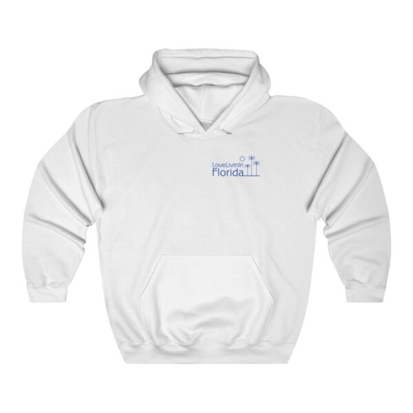Unisex Heavy Blend Hooded Sweatshirt Love Livin In Florida Palm Trees - Image 4