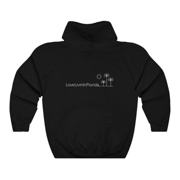 Unisex Heavy Blend Hooded Sweatshirt Love Livin In Florida Palm Trees - Image 5