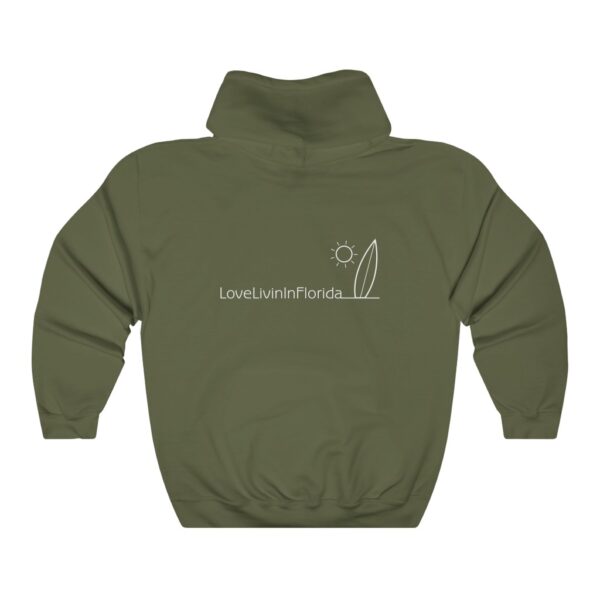 Unisex Heavy Blend Hooded Sweatshirt Love Livin In Florida Surfboard - Image 11