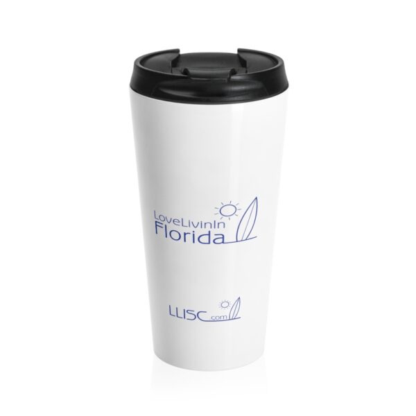 Stainless Steel Travel Mug Love Livin In Florida Surfboard