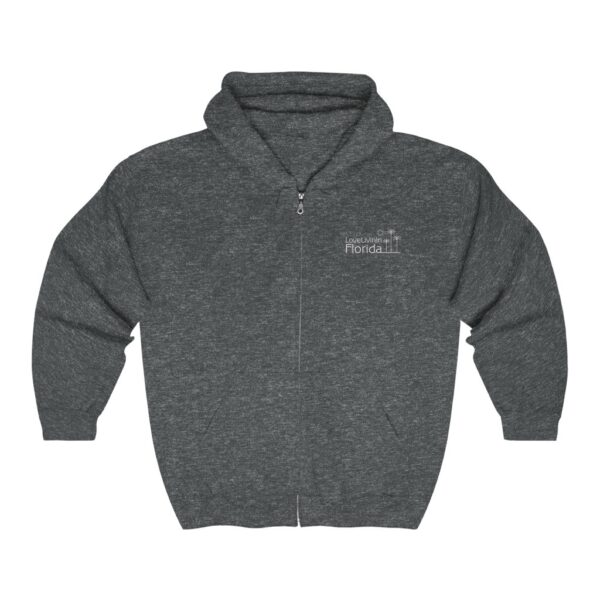 Unisex Heavy Blend Full Zip Hooded Sweatshirt Love Livin In Florida Palm Trees - Image 7