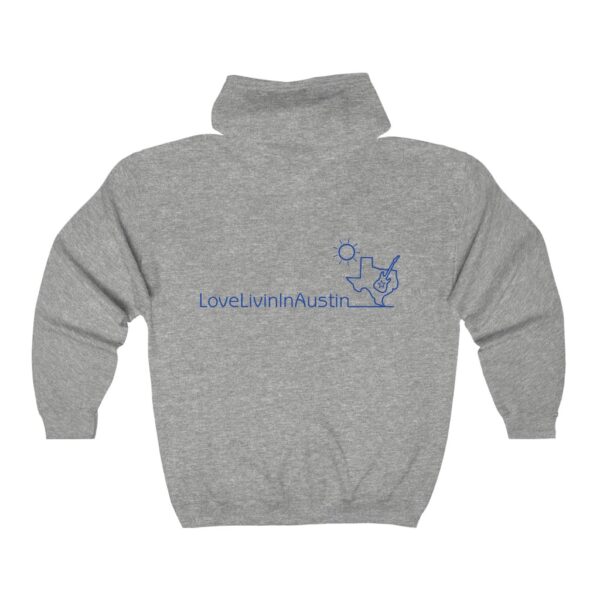 Unisex Heavy Blend Full Zip Hooded Sweatshirt Love Livin In Austin - Image 6