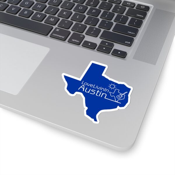 Kiss-Cut Texas Shaped Stickers Love Livin In Austin - Image 3