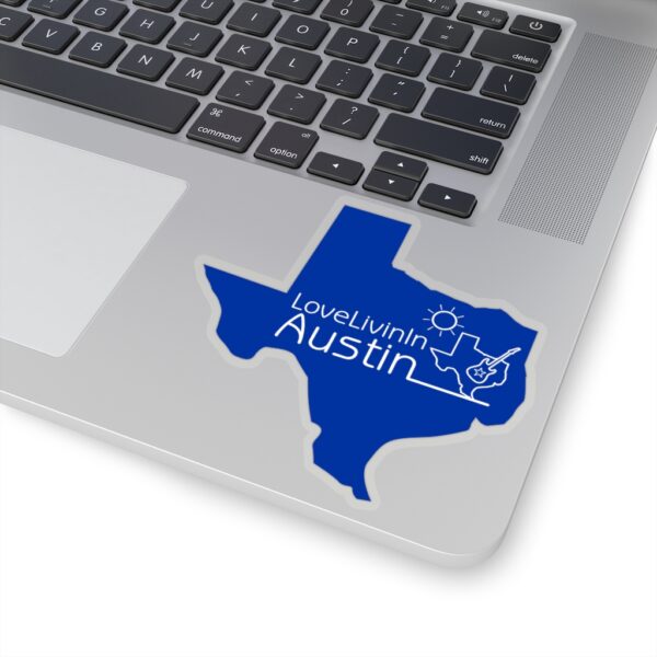 Kiss-Cut Texas Shaped Stickers Love Livin In Austin - Image 5