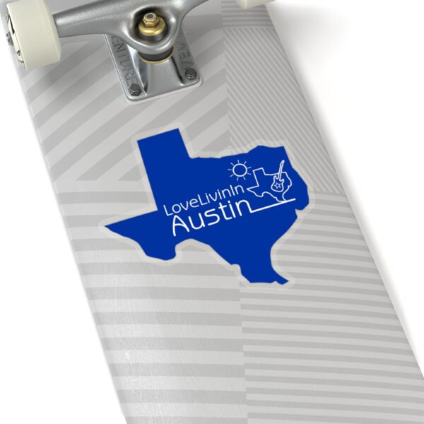 Kiss-Cut Texas Shaped Stickers Love Livin In Austin - Image 8