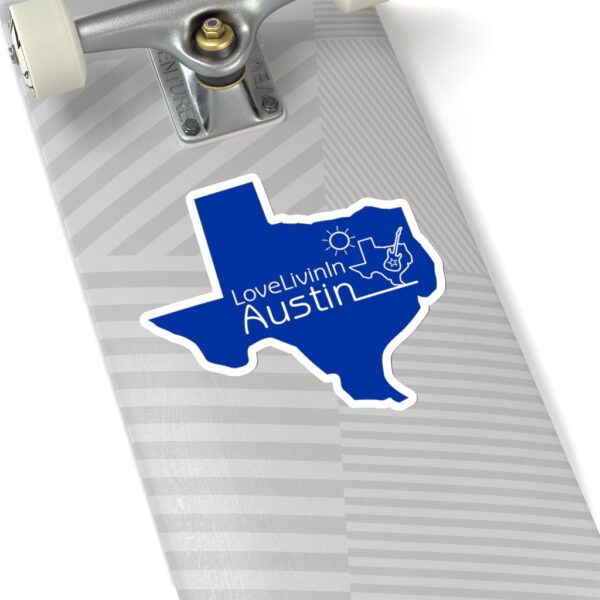 Kiss-Cut Texas Shaped Stickers Love Livin In Austin - Image 9