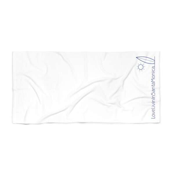 Beach Towel White Love Livin In Santa Monica