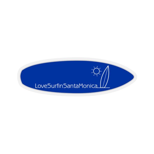 Surfboard Shaped Stickers Love Surfin Santa Monica - Image 10