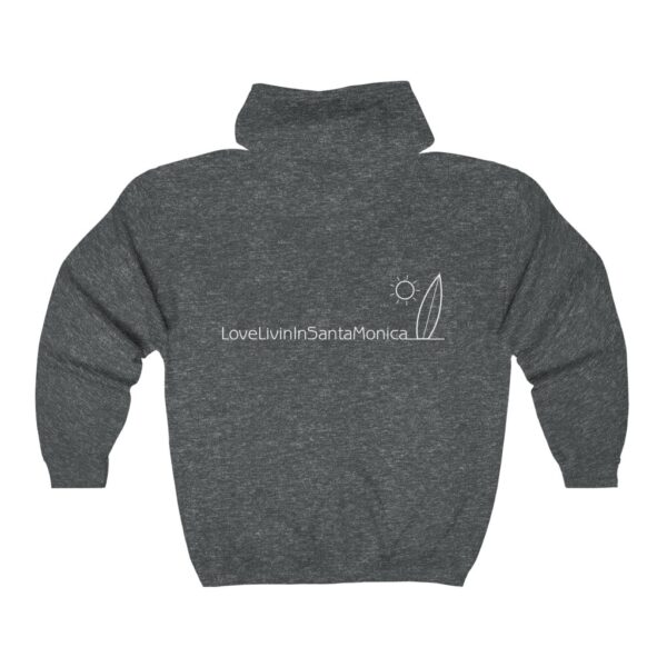 Unisex Heavy Blend Full Zip Hooded Sweatshirt Love Livin In Santa Monica - Image 8