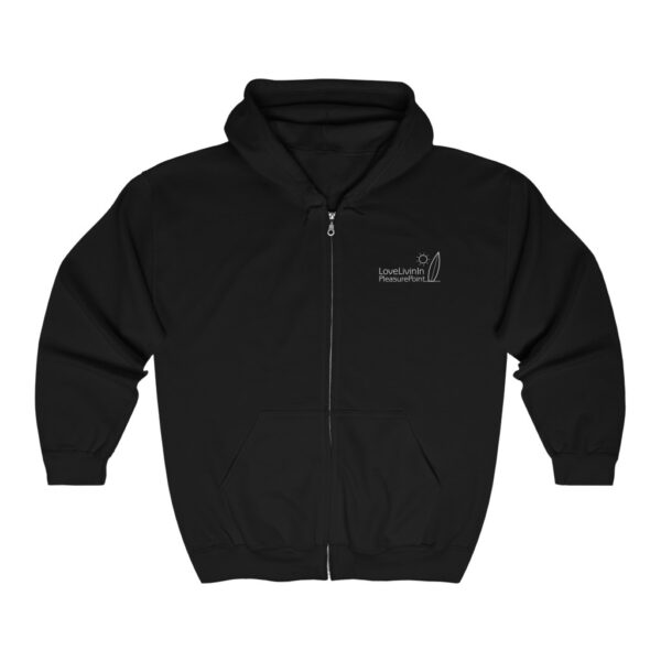 Unisex Heavy Blend Full Zip Hooded Sweatshirt Love Livin In Pleasure Point - Image 3