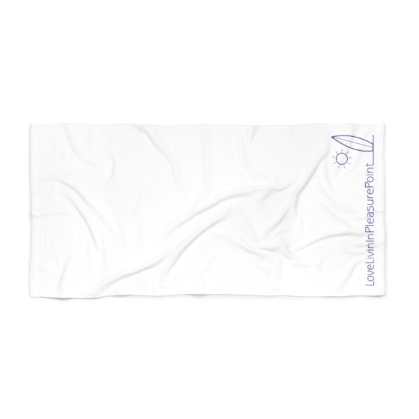 Beach Towel White Love Livin In Pleasure Point - Image 2