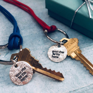 Good Vibes for this Home Keychain