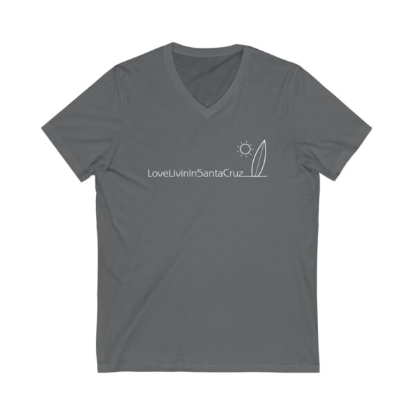 Love Livin In Santa Cruz Unisex Jersey Short Sleeve V-Neck Tee - Image 5