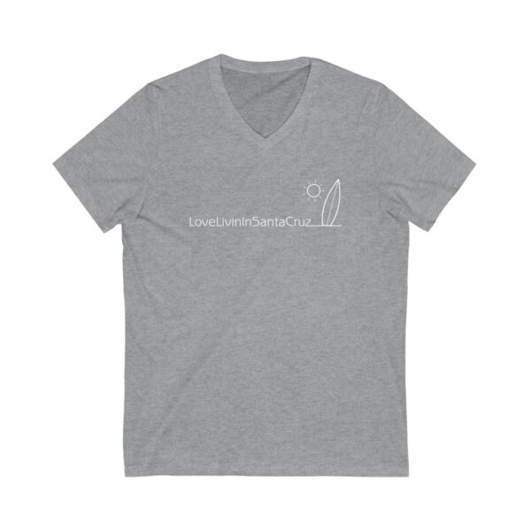 Love Livin In Santa Cruz Unisex Jersey Short Sleeve V-Neck Tee - Image 4