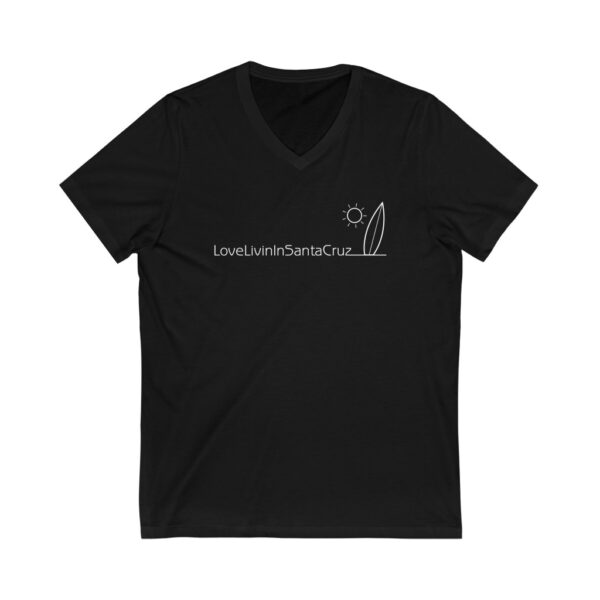 Love Livin In Santa Cruz Unisex Jersey Short Sleeve V-Neck Tee - Image 3