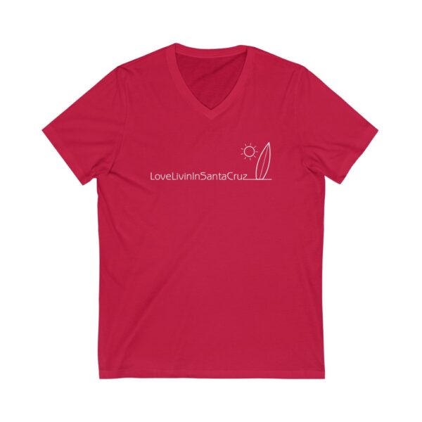 Love Livin In Santa Cruz Unisex Jersey Short Sleeve V-Neck Tee - Image 8